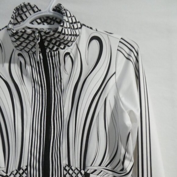 CATWALK | medium | White Zip-Up Jacket With Incredible All-Over Print Design - Picture 5 of 15